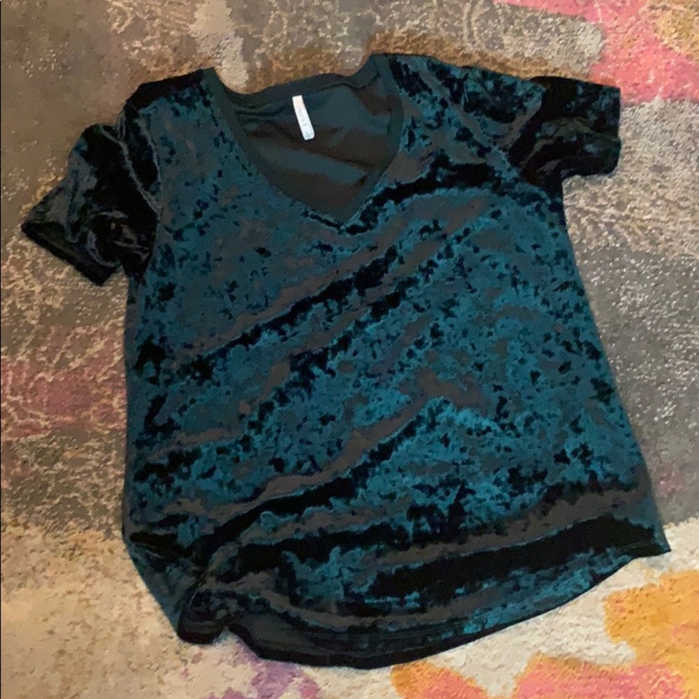 Crushed velvet tee
